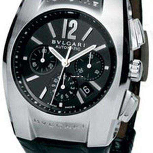 Bulgari Ergon Automatic Men's Watch Steel Case With Leather Strap Authentic Luxury Timepiece