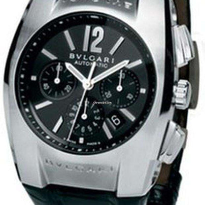 Bulgari Ergon Automatic Men's Watch Steel Case With Leather Strap Authentic Luxury Timepiece