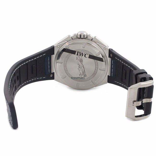 IWC Ingenieur Chronograph Racer Automatic Men's Watch Steel Case With Leather Strap Authentic Luxury Timepiece