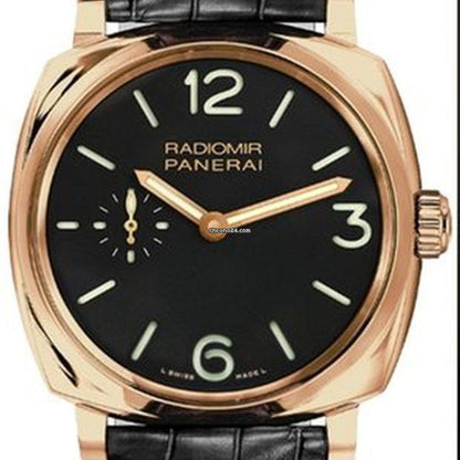 Panerai Radiomir 1940 3 Days Manual winding Men's Watch Rose Gold Case With Leather Strap Authentic Luxury Timepiece