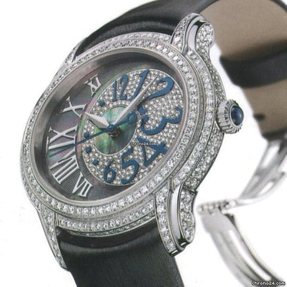Audemars Piguet Millenary Ladies Automatic Women's Watch White Gold Case With Leather Strap Authentic Luxury Timepiece