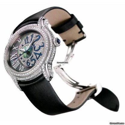 Audemars Piguet Millenary Ladies Automatic Women's Watch White Gold Case With Leather Strap Authentic Luxury Timepiece