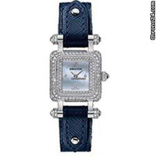 Audemars Piguet Quartz Women's Watch White Gold Case With Leather Strap Authentic Luxury Timepiece