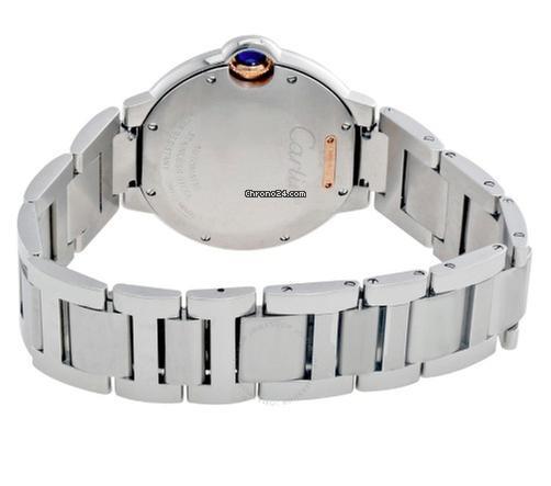 Cartier Ballon Bleu 36mm Automatic Women's Watch With Steel Case and Strap Authentic Luxury Timepiece