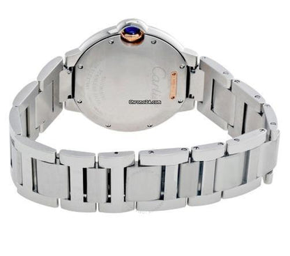 Cartier Ballon Bleu 36mm Automatic Women's Watch With Steel Case and Strap Authentic Luxury Timepiece