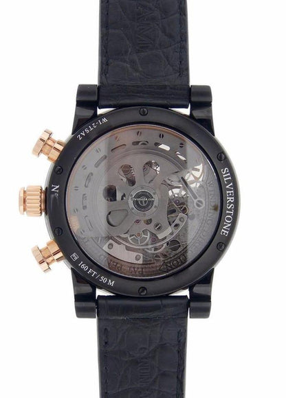 Graham Silverstone Automatic Men's Watch Rose Gold Case With Leather Strap Authentic Luxury Timepiece