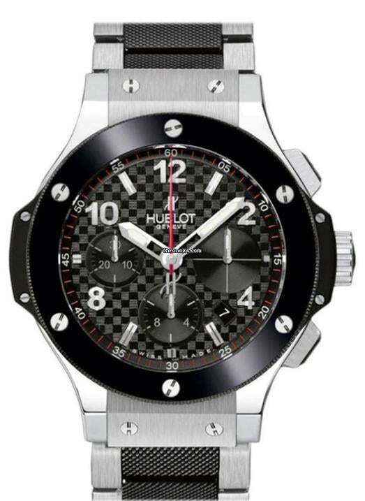 Hublot Big Bang 41 mm Automatic Men's Watch With Steel Case and Strap Authentic Luxury Timepiece