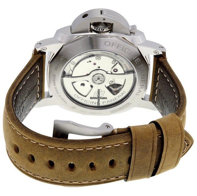 Panerai Luminor 1950 10 Days GMT Automatic Men's Watch Steel Case With Leather Strap Authentic Luxury Timepiece