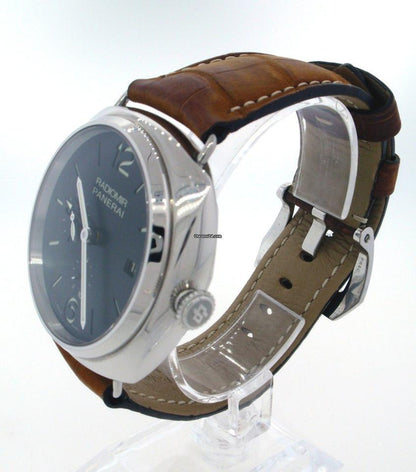 Panerai Radiomir 10 Days GMT Manual winding Men's Watch Steel Case With Leather Strap Authentic Luxury Timepiece