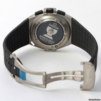 Omega Constellation Double Eagle Automatic Men's Watch Titanium Case With Rubber Strap Authentic Luxury Timepiece