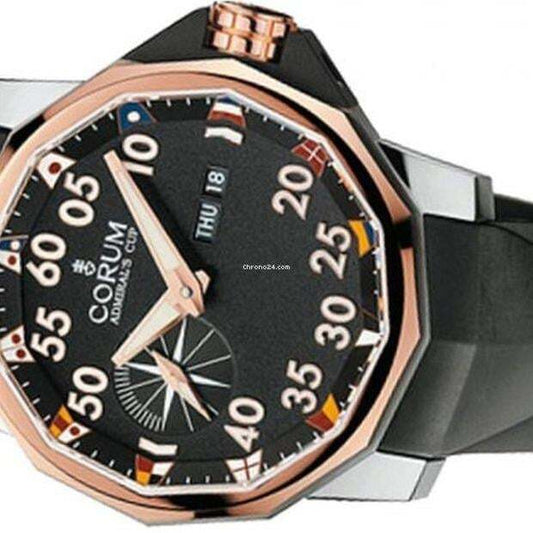 Corum Admiral's Cup Competition 48 Automatic Men's Watch Titanium Case With Rubber Strap Authentic Luxury Timepiece