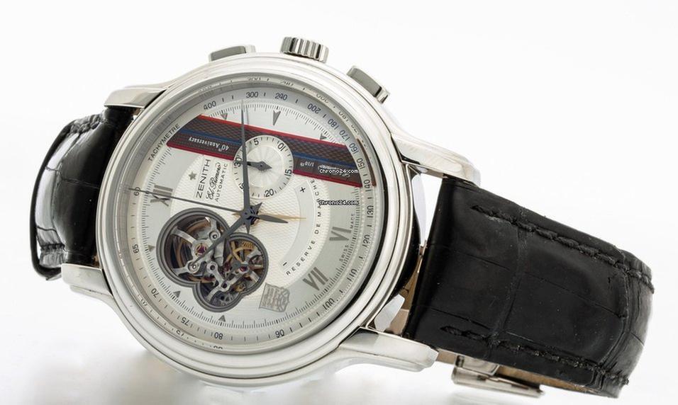 Zenith El Primero Chronomaster Automatic Men's Watch Steel Case With Leather Strap Authentic Luxury Timepiece