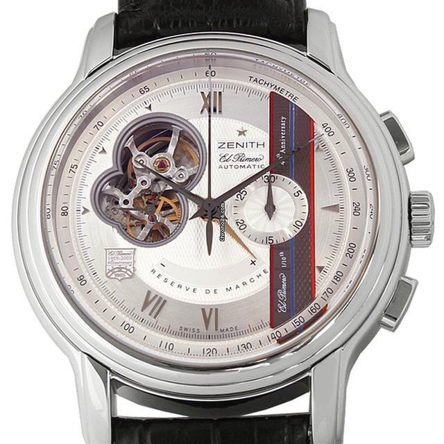 Zenith El Primero Chronomaster Automatic Men's Watch Steel Case With Leather Strap Authentic Luxury Timepiece