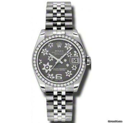 Rolex Datejust 31 Automatic Women's Watch With Steel Case and Strap Authentic Luxury Timepiece