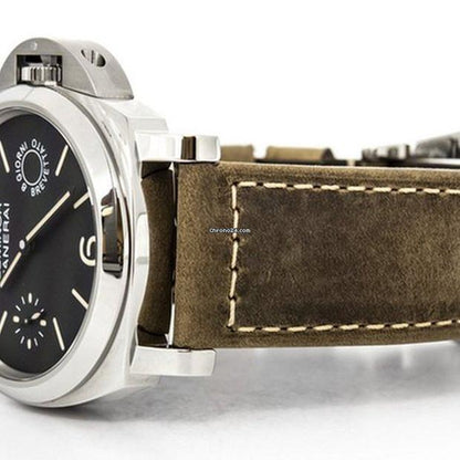 Panerai Luminor Marina 8 Days Automatic Men's Watch Steel Case With Leather Strap Authentic Luxury Timepiece