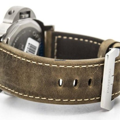 Panerai Luminor Marina 8 Days Automatic Men's Watch Steel Case With Leather Strap Authentic Luxury Timepiece