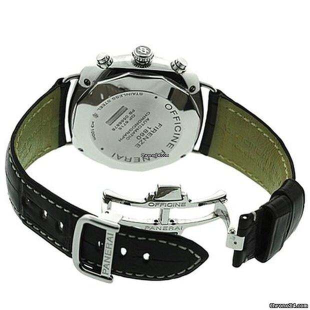 Panerai Radiomir Chronograph Automatic Men's Watch Steel Case With Leather Strap Authentic Luxury Timepiece