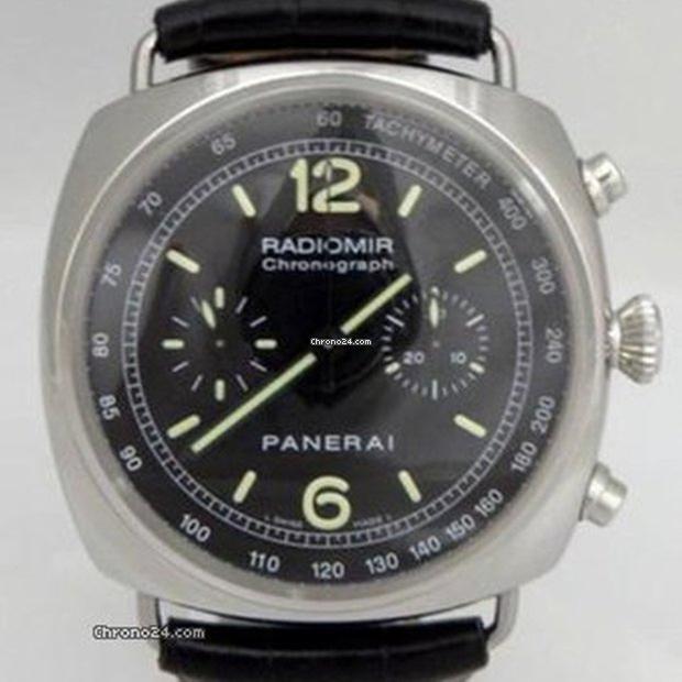 Panerai Radiomir Chronograph Automatic Men's Watch Steel Case With Leather Strap Authentic Luxury Timepiece