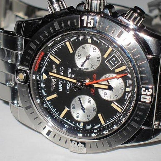 Breitling Chronomat 44 Airborne Automatic Men's Watch With Steel Case and Strap Authentic Luxury Timepiece