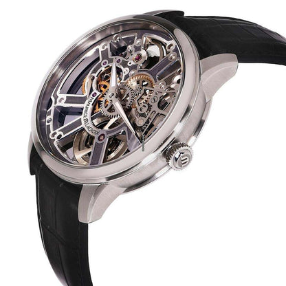 Maurice Lacroix Masterpiece Squelette Manual winding Men's Watch Steel Case With Leather Strap Authentic Luxury Timepiece