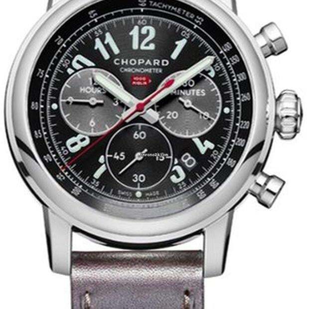 Chopard Mille Miglia Automatic Men's Watch Steel Case With Leather Strap Authentic Luxury Timepiece