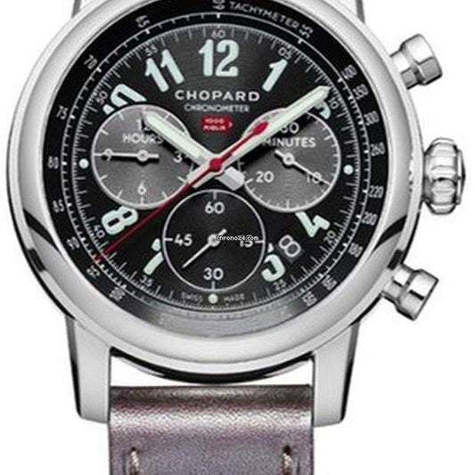 Chopard Mille Miglia Automatic Men's Watch Steel Case With Leather Strap Authentic Luxury Timepiece