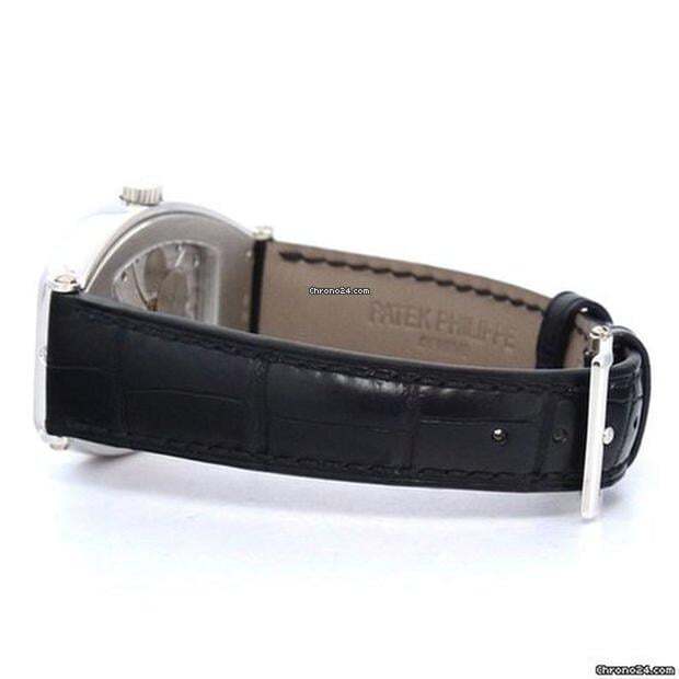 Patek Philippe Gondolo Manual winding Men's Watch Platinum Case With Leather Strap Authentic Luxury Timepiece