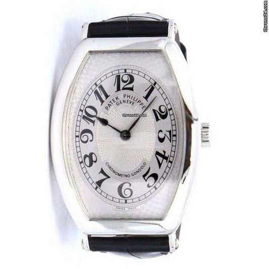 Patek Philippe Gondolo Manual winding Men's Watch Platinum Case With Leather Strap Authentic Luxury Timepiece
