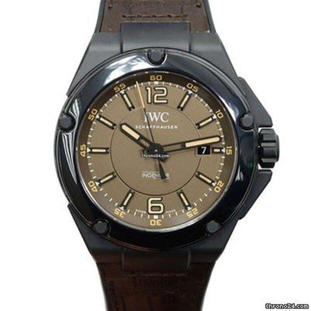 IWC Ingenieur AMG Automatic Men's Watch Ceramic Case With Leather Strap Authentic Luxury Timepiece