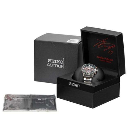 Seiko Astron GPS Solar Chronograph Quartz Men's Watch With Steel Case and Strap Authentic Luxury Timepiece