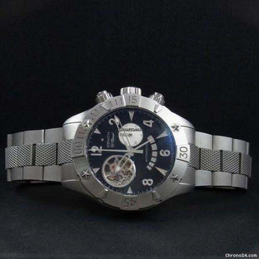 Zenith Defy El Primero Automatic Men's Watch With Steel Case and Strap Authentic Luxury Timepiece