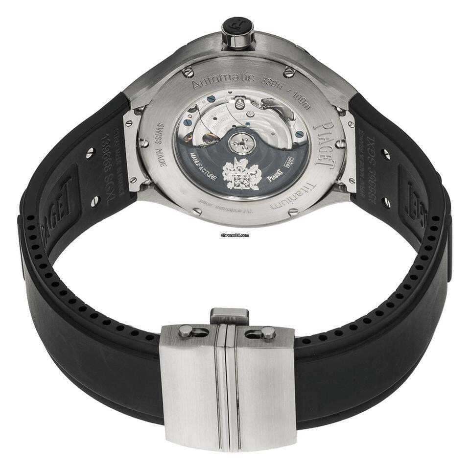 Piaget Polo FortyFive Automatic Men's Watch Titanium Case With Rubber Strap Authentic Luxury Timepiece