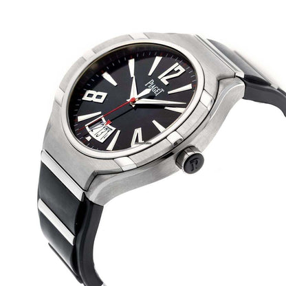 Piaget Polo FortyFive Automatic Men's Watch Titanium Case With Rubber Strap Authentic Luxury Timepiece