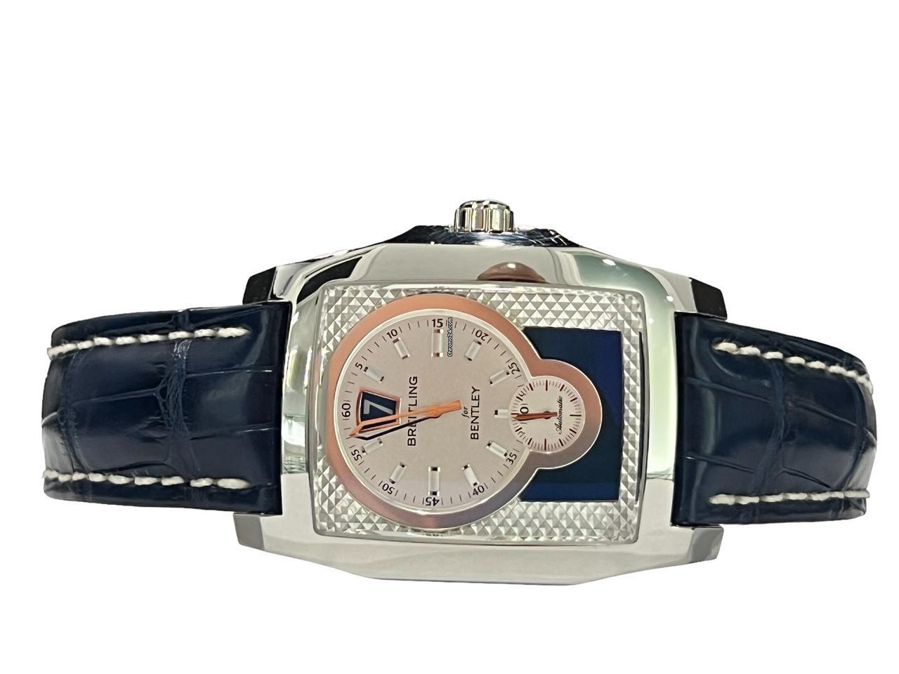 Breitling Bentley Flying B Automatic Men's Watch Steel Case With Leather Strap Authentic Luxury Timepiece