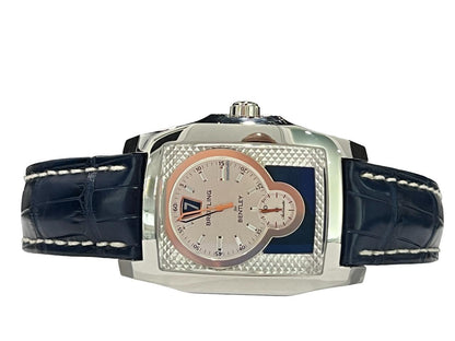 Breitling Bentley Flying B Automatic Men's Watch Steel Case With Leather Strap Authentic Luxury Timepiece