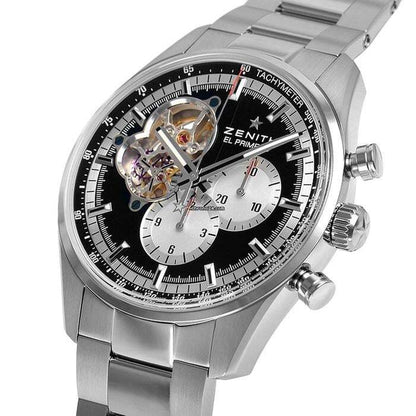 Zenith El Primero Chronomaster Automatic Men's Watch With Steel Case and Strap Authentic Luxury Timepiece
