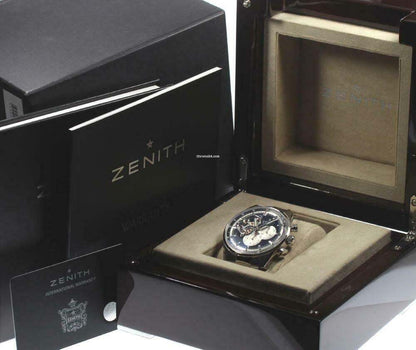 Zenith El Primero Chronomaster Automatic Men's Watch With Steel Case and Strap Authentic Luxury Timepiece