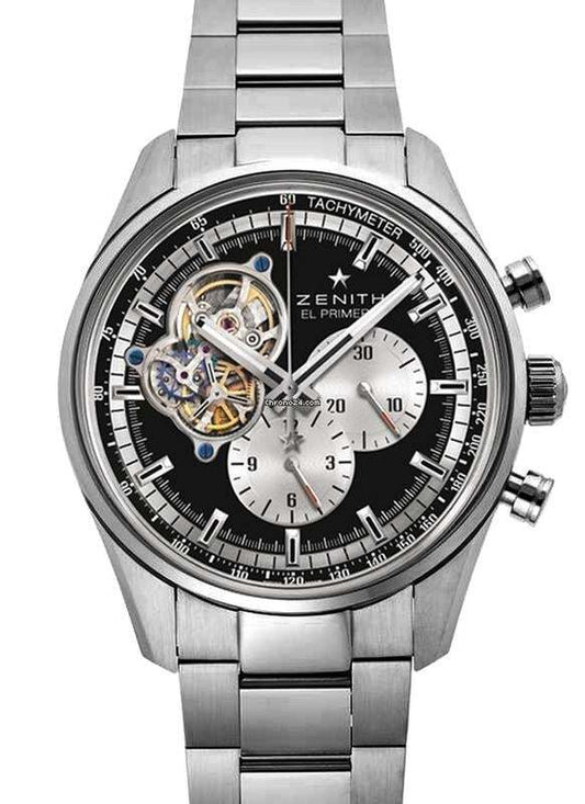 Zenith El Primero Chronomaster Automatic Men's Watch With Steel Case and Strap Authentic Luxury Timepiece