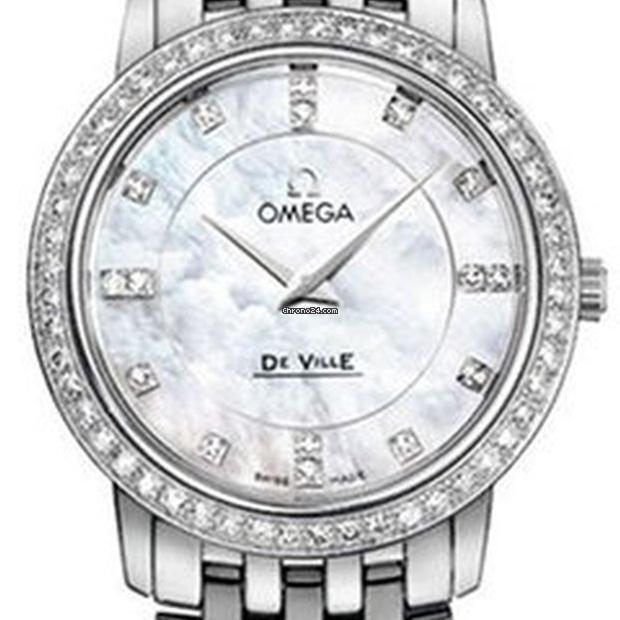Omega De Ville Prestige Quartz Women's Watch With Steel Case and Strap Authentic Luxury Timepiece