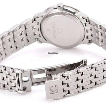 Omega De Ville Prestige Quartz Women's Watch With Steel Case and Strap Authentic Luxury Timepiece