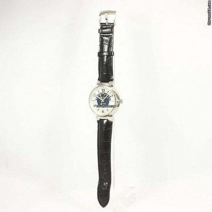 Louis Vuitton Automatic Men's Watch White Gold Case With Leather Strap Authentic Luxury Timepiece