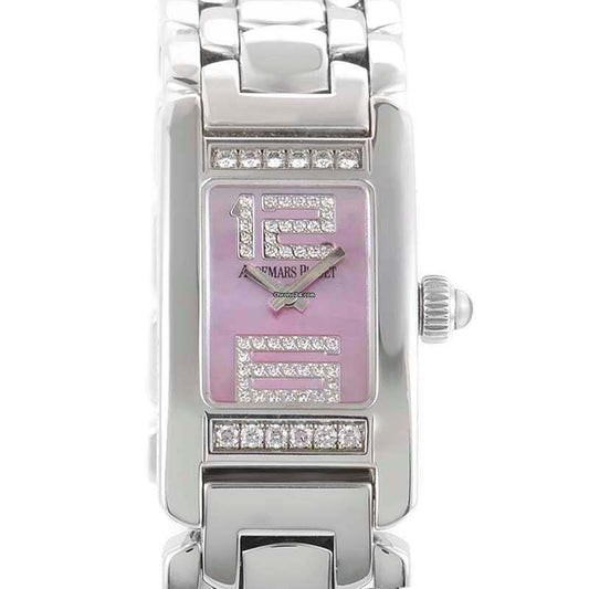 Audemars Piguet Promesse Quartz Women's Watch With White Gold Case and Strap Authentic Luxury Timepiece