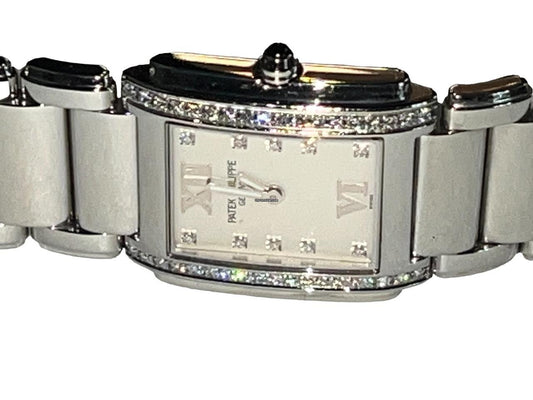 Patek Philippe Twenty~4 Quartz Women's Watch With Steel Case and Strap Authentic Luxury Timepiece