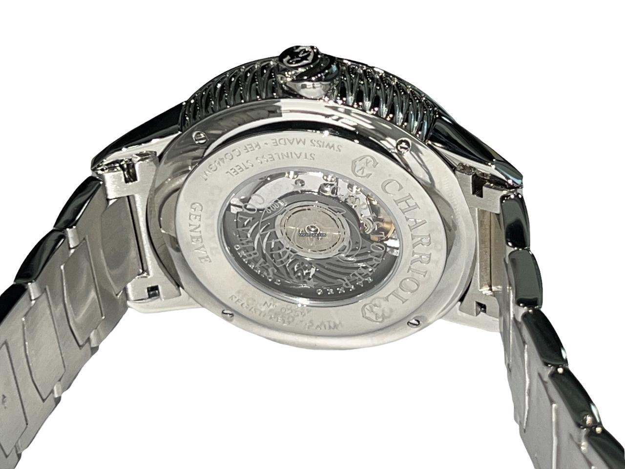 Charriol Colvmbvs Automatic Men's Watch With Steel Case and Strap Authentic Luxury Timepiece