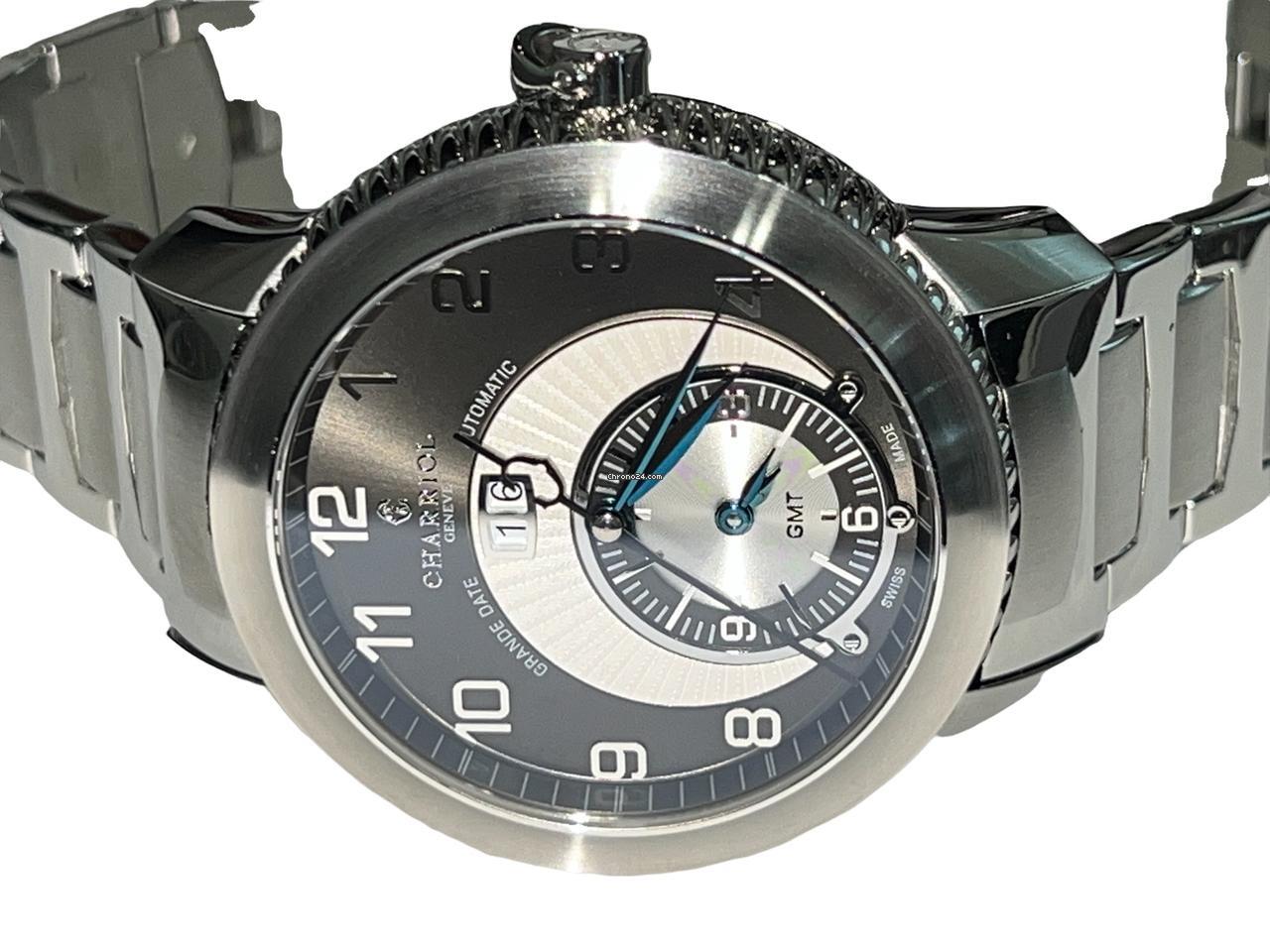 Charriol Colvmbvs Automatic Men's Watch With Steel Case and Strap Authentic Luxury Timepiece