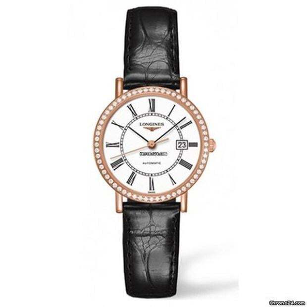 Longines Elegant Automatic Women's Watch Rose Gold Case With Leather Strap Authentic Luxury Timepiece