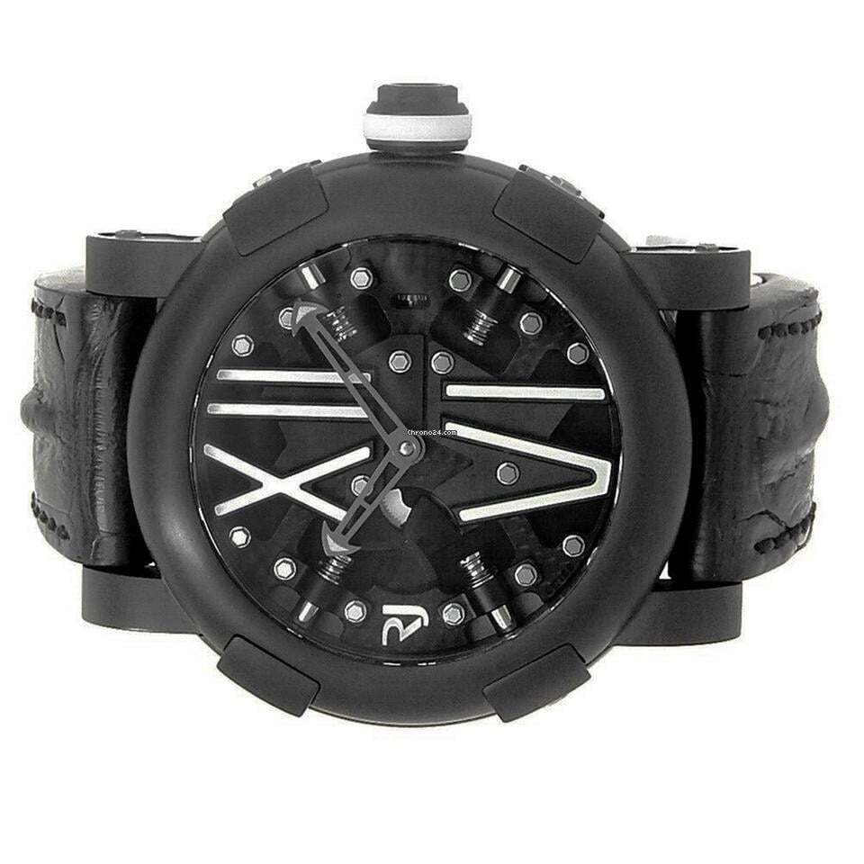 Romain Jerome Titanic-DNA Automatic Men's Watch Steel Case With Leather Strap Authentic Luxury Timepiece