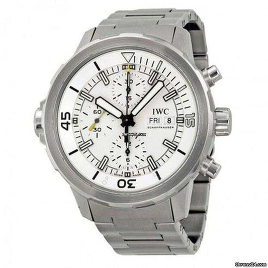 IWC Aquatimer Chronograph Automatic Men's Watch With Steel Case and Strap Authentic Luxury Timepiece