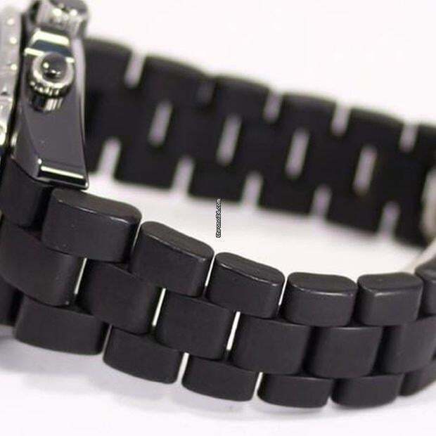 Chanel J12 Automatic Men's Watch Ceramic Case With Rubber Strap Authentic Luxury Timepiece