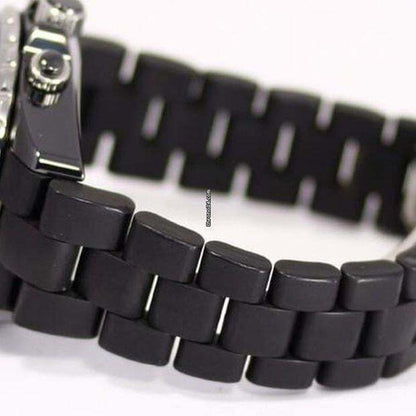 Chanel J12 Automatic Men's Watch Ceramic Case With Rubber Strap Authentic Luxury Timepiece